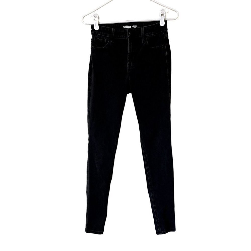 Old Navy rockstar super skinny high rise classic black jeans comfortable basic